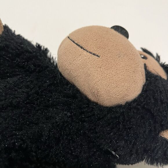 Anico International Monkey Plush Stuffed Animal Head Sideways Black Brown 9" - Picture 9 of 9